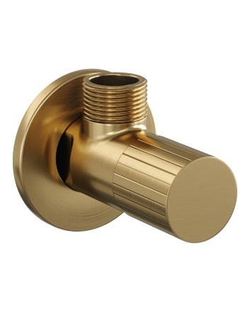 BRAUER Stripe hoekstopkraan compleet met slang goud geborsteld PVD