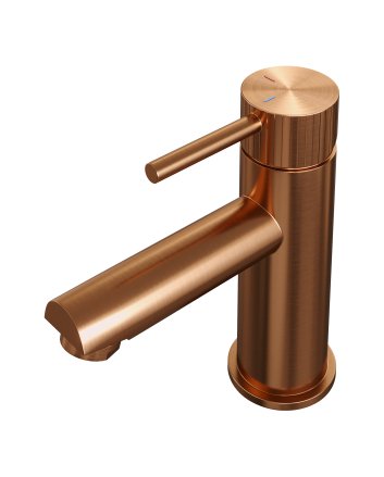 BRAUER Stripe lage opbouw wastafelmengkraan model A koper geborsteld PVD