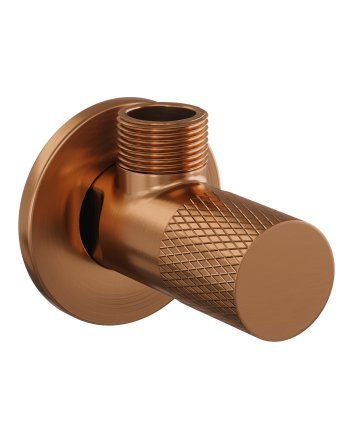 BRAUER Copper Carving hoekstopkraan koper geborsteld PVD