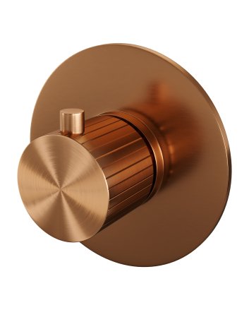 BRAUER Stripe losse inbouwthermostaat met in- en afbouwdelen koper geborsteld PVD