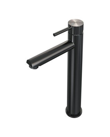 BRAUER Stripe verhoogde opbouw wastafelmengkraan model A gunmetal geborsteld PVD