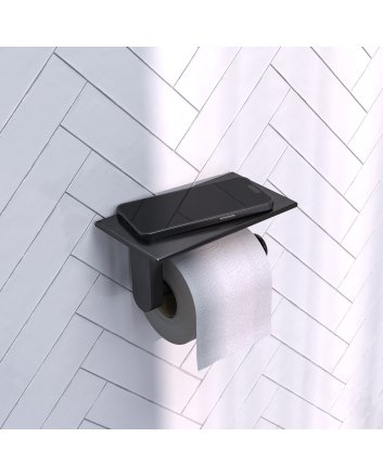 BRAUER Toiletrolhouder met planchet gunmetal geborsteld PVD