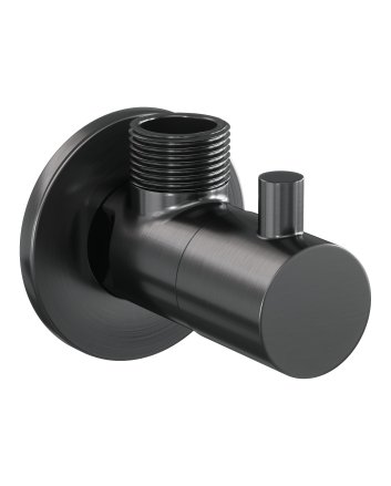 BRAUER Gunmetal Edition hoekstopkraan compleet met slang gunmetal geborsteld PVD