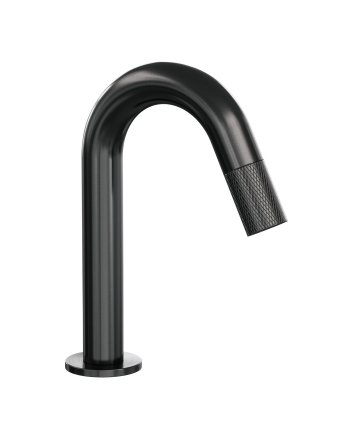 BRAUER Gunmetal Carving opbouw fonteinkraan met gebogen uitloop gunmetal geborsteld PVD