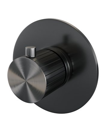 BRAUER Stripe losse inbouwthermostaat met in- en afbouwdelen gunmetal geborsteld PVD