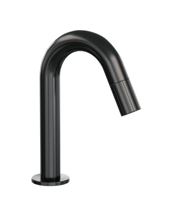 BRAUER Stripe opbouw fonteinkraan met gebogen uitloop gunmetal geborsteld PVD