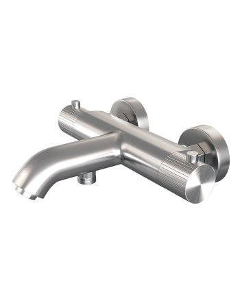 BRAUER Stripe opbouw baddouche thermostaatkraan RVS-kleurig geborsteld PVD