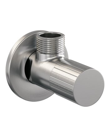 BRAUER Stripe hoekstopkraan compleet met slang RVS-kleurig geborsteld PVD