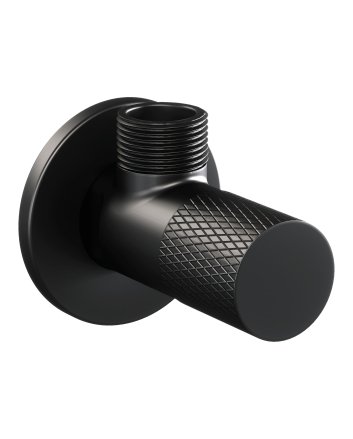 BRAUER Black Carving hoekstopkraan compleet met slang mat zwart