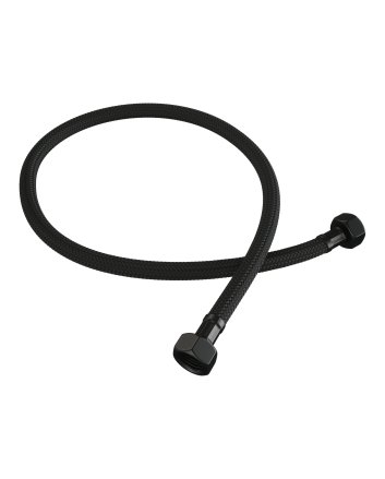 BRAUER Black Carving hoekstopkraan compleet met slang mat zwart