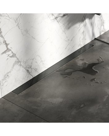 BRAUER Douchegoot met multifunctioneel rooster en flens voor wandmontage 7 x 100 gunmetal geborsteld PVD