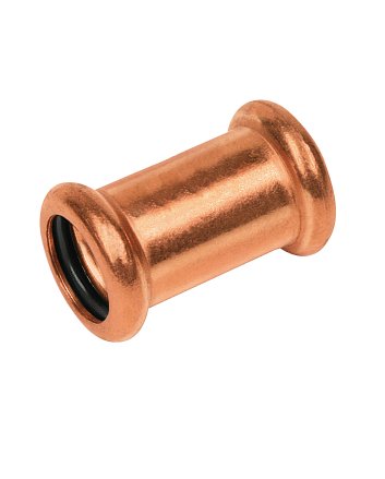Bonfix Roodkoper Press rechte koppeling (water) | 22 x 22