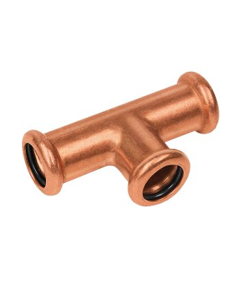 Bonfix Roodkoper Press T-koppeling (water) | 35 x 35 x 35