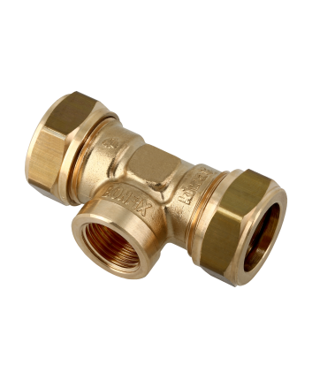 Bonfix Messing Knel x Binnendraad x Knel T-koppeling | 35 x 1/2 x 35