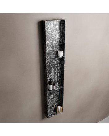 Mondiaz Easy Nis 149,5x29,5cm in solid surface kleur Lava. 3 vakken  geschikt voor in- of opbouw