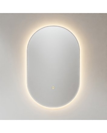 Mondiaz Glow spiegel ovaal 45x90cm Linen Bewegingssensor LED verlichting rondom