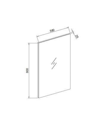 Sani DeLuxe Standaard spiegel 60 incl. spiegelverwarming