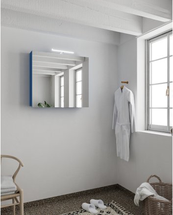 Mondiaz Cubb spiegelkast 80x70x16cm kleur jeans met 2 deuren