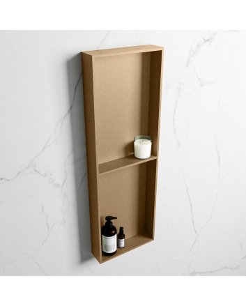Mondiaz Easy Nis 149,5x29,5cm in solid surface kleur Oro | Oro. 2 vakken geschikt voor in- of opbouw