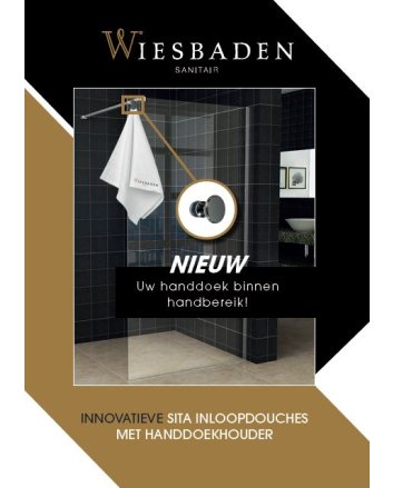 Sita inloopdouche met handdoekhouder 120x200 cm chroom/8 mm helder glas met Nano coating