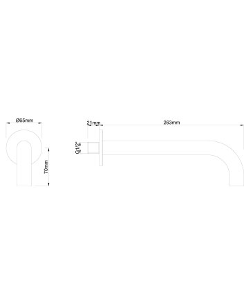 inbouw-uitloop rond 25cm 1/2'' geborsteld staal