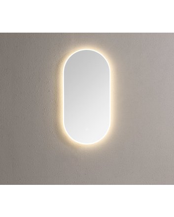 Sani DeLuxe Spiegel ambiance ovaal met LED verlichting, 3 kleur instelbaar &amp; dimbaar  incl. spiegelverwarming