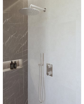 Caral inbouwthermostaat compleet met hoofddouche 30 cm en staafhanddouche chroom