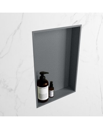 Mondiaz Easy Nis 44,5x29,5cm in solid surface kleur Plata | Plata. 1 vak  geschikt voor in- of opbouw