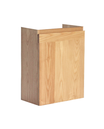 Sani DeLuxe Wood Eiken fonteinkast met greeplijst in korpus kleur