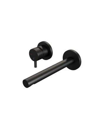 BRAUER Black Edition inbouw wastafelmengkraan met rechte uitloop en rozetten model B2 mat zwart