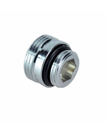 Adaptor 3/4" x 1/2", midden-onderaansluiting, chroom