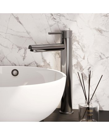 BRAUER Chrome Carving verhoogde opbouw wastafelmengkraan model A chroom