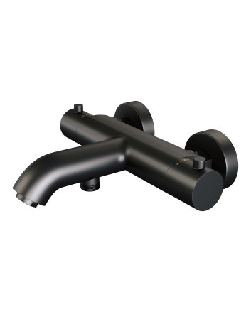 BRAUER Black Edition opbouw baddouche thermostaatkraan mat zwart