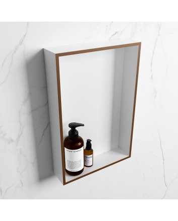 Mondiaz Easy Nis 44,5x29,5cm in solid surface kleur Rust | Talc. 1 vak geschikt voor in- of opbouw
