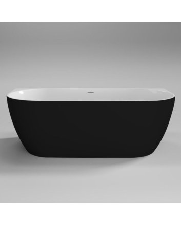 Sani DeLuxe Half vrijstaand bad Moon Zwart / Wit