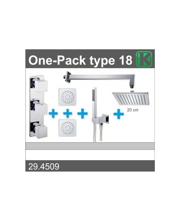 one-pack inbouwthermostaatset type 18 (20cm)