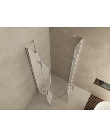 1/4 ronde cabine 2 dr.deuren 1000x1000x2000 chr.8mm NANO