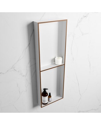 Mondiaz Easy Nis 149,5x29,5cm in solid surface kleur Rust | Talc. 2 vakken geschikt voor in- of opbouw