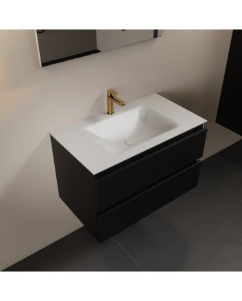 Mondiaz Aivy 80cm badmeubel Urban, wastafel Talc solid surface midden 1 kraangat