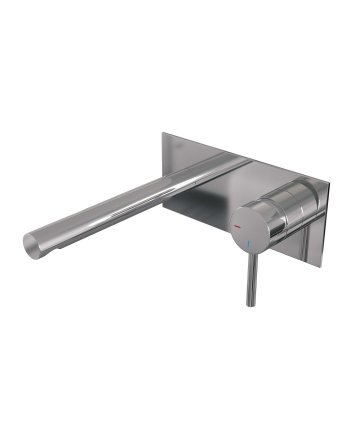 BRAUER Chrome Edition inbouw wastafelmengkraan met rechte uitloop en afdekplaat model A1 chroom