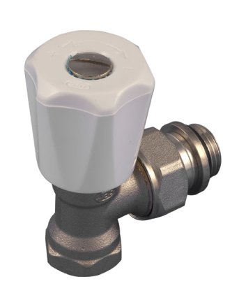 Radiatorkraan haaks 16mm x 1/2"