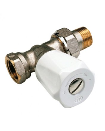 Radiatorkraan recht 16mm x 1/2"