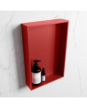 Mondiaz Easy Nis 44,5x29,5cm in solid surface kleur Fire | Fire. 1 vak  geschikt voor in- of opbouw