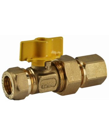 Riko gaskogelkraan 15 mm knel x 1/2 binnendraad
