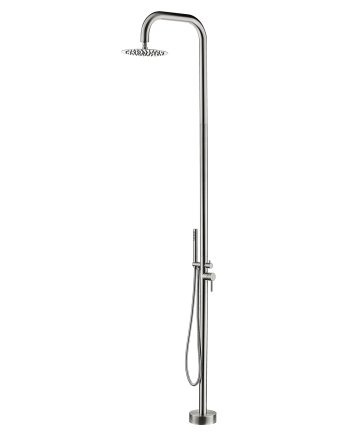 304 Sole buitendouche met handdouche RVS