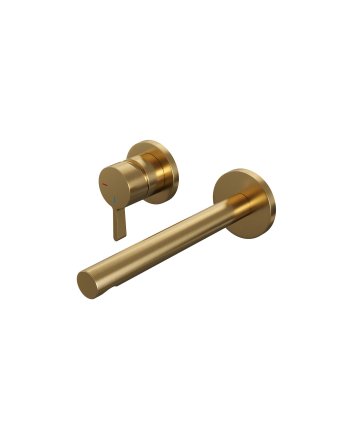 BRAUER Gold Edition inbouw wastafelmengkraan met rechte uitloop en rozetten model E2 goud geborsteld PVD