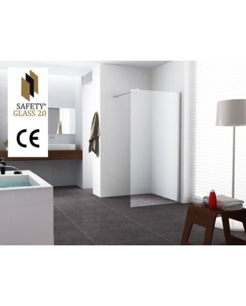 Graffic inloopdouche 800 x 2000 x 10 mm nano safety glass folie helder glas/chroom