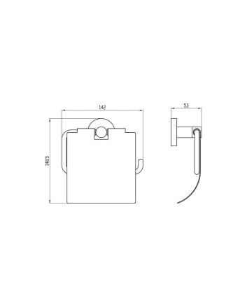 Sani DeLuxe Toiletrolhouder met klep rond Chroom