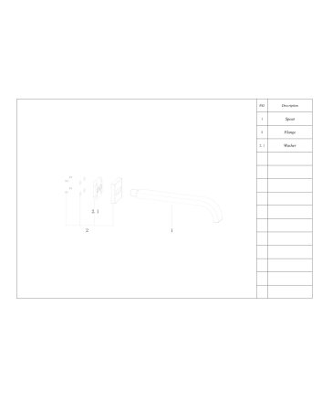 inbouw-uitloop vierkant 25cm 1/2'' mat zwart