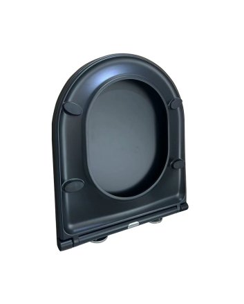 Flatline toiletzitting softclose en quick release mat zwart